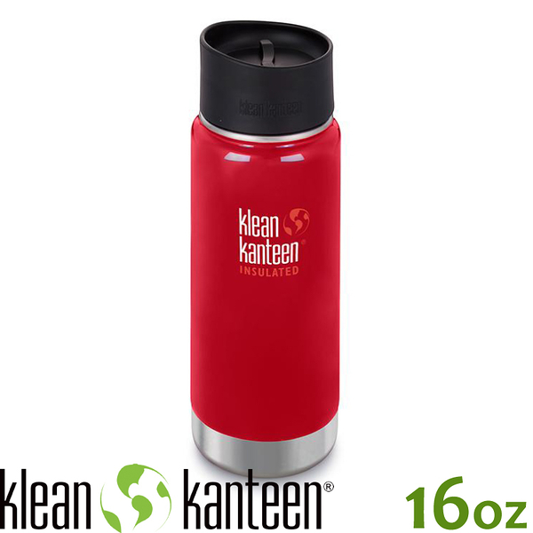 【KLEAN KANTEEN 美國 16盎司KK環形寬口保溫鋼瓶(54mm)《寶石紅》】K16VWPCC/保溫瓶