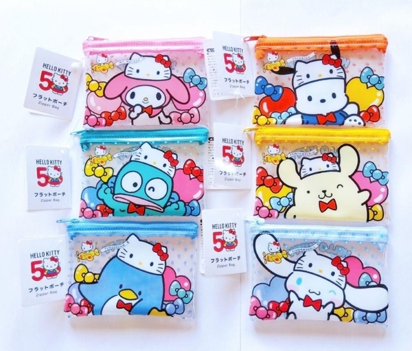 日本限定 Sanrio Hello Kitty 50週年小物收納袋 拉鍊袋 夾鏈袋 零錢包【南風百貨】 product thumbnail 4