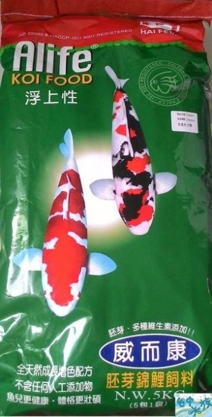 {台中水族} ALIFE-KOI FOOD 威而康 頂級胚芽錦鯉飼料5公斤-大粒x4包 特價--池塘魚類適用