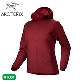 【ARC&#39;TERYX 始祖鳥 女 Atom 化纖外套《波爾多紅》】X000006780/保暖外套/連帽外套