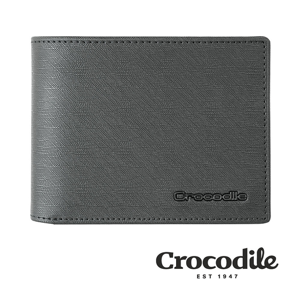 【Crocodile 鱷魚皮件】新品-維也納Wien系列十字紋 9卡 中翻 壓釦零錢 短夾-0103-10402-2色