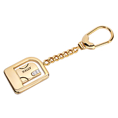 BALLY經典LOGO馬蹄形簍空鑰匙圈吊飾(金色)090154