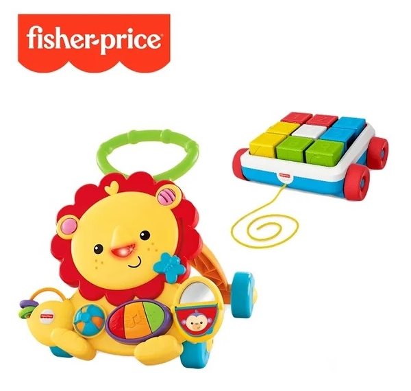 Fisher-Price 費雪兩用獅子聲光踏步車/學步車【六甲媽咪】