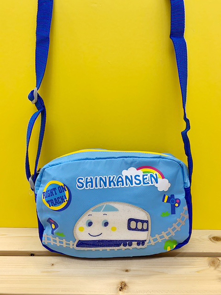 【震撼精品百貨】Shin Kan Sen 新幹線~兒童用防水斜背包-藍軌道#70400