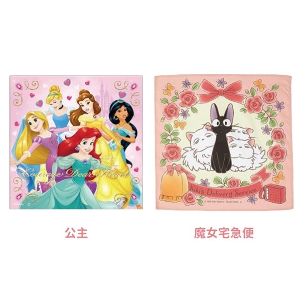 小禮堂 手帕 30x30cm 宮崎駿 龍貓 魔女宅急便 迪士尼公主 product thumbnail 4