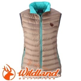 【Wildland 荒野 女款 700FP輕量羽絨背心 黃卡其】 0A32171/連帽外套/羽絨外套/保暖外套
