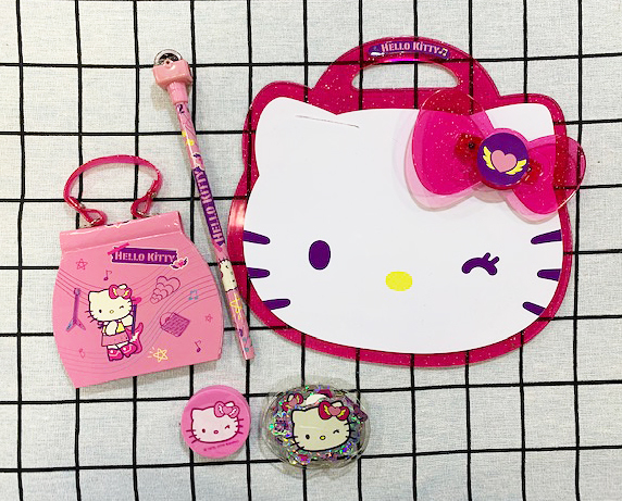 【震撼精品百貨】凱蒂貓_Hello Kitty~日本SANRIO三麗鷗 KITTY文具組/大頭臉型*18758