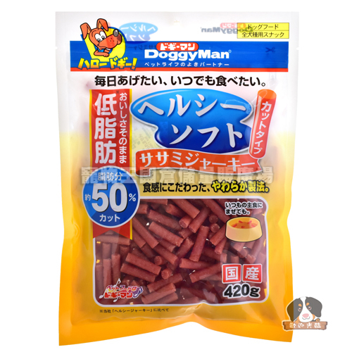 【寵物王國】日本DoggyMan-犬用健康低脂(短切)軟雞肉條420g