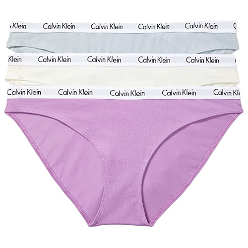 Calvin Klein 女棉彈力比基尼內褲3件組(多色)