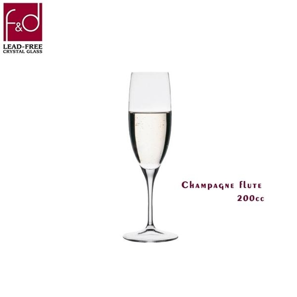 f&d 笛型香檳杯 200cc champagne flute 香檳杯 高腳杯 水晶玻璃杯 酒杯 玻璃杯