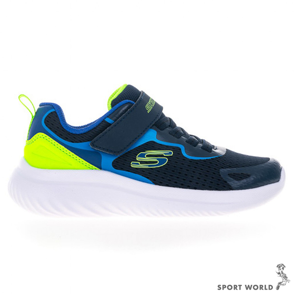 Skechers 童鞋 中童 大童 魔鬼氈 BOUNDER 2.0 藍綠【運動世界】403902LNVLM