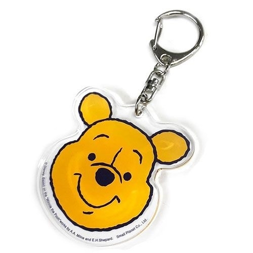 【震撼精品百貨】Winnie the Pooh 小熊維尼~DISNEY 小熊維尼日本製壓克力造型鑰匙圈(維尼大臉)#25651