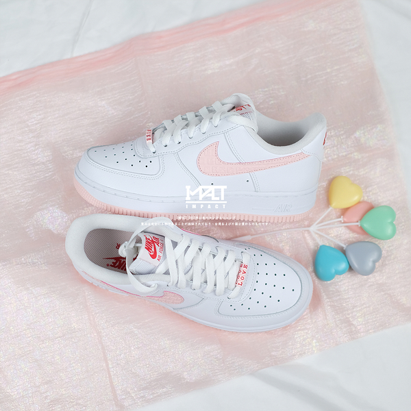 IMPACT Nike Air Force 1 Valentine's Day 情人節限定款 白粉 DQ9320-100