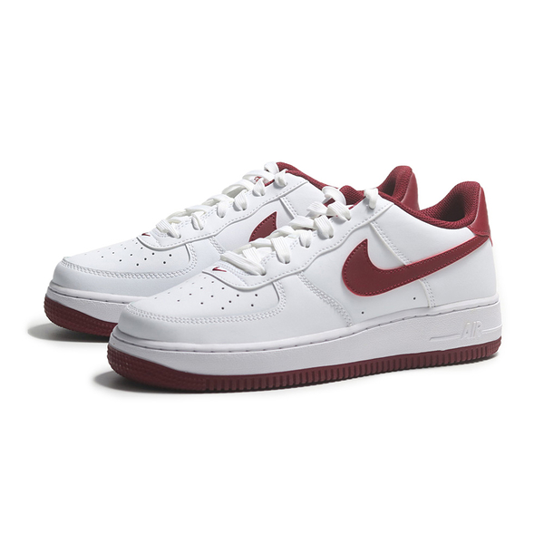 NIKE 休閒鞋 AIR FORCE 1 GS 白 酒紅 皮革 大童 女 FV5948-105