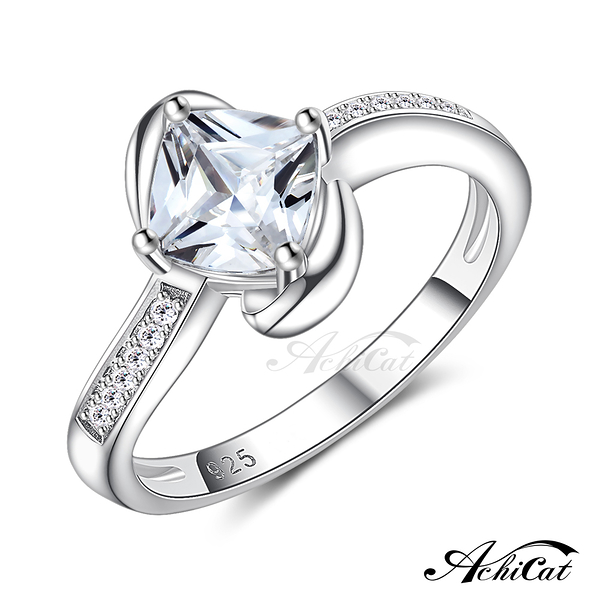 AchiCat 925純銀戒指 耀眼瞬間 婚戒 求婚戒指 晶鑽戒指 生日禮物 情人節禮物 AS6008