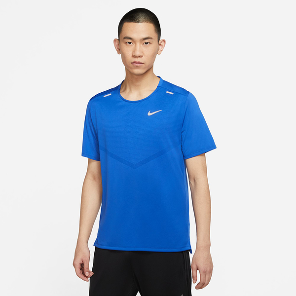 NIKE 上衣 AS M NK DF RISE 365 SS 男 短袖 運動 慢跑 健身 藍 CZ9185-481 透氣