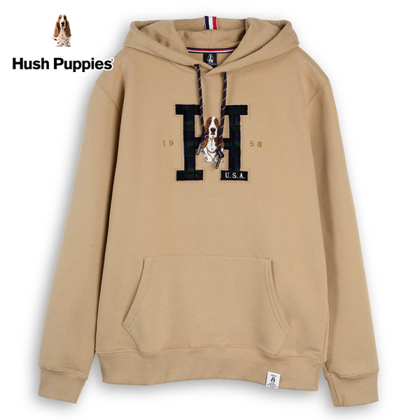 Hush Puppies 帽T 男裝貼布H字刺繡狗長袖帽T product thumbnail 3