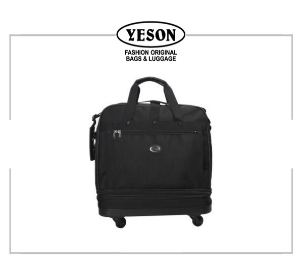 背包族【YESON】台灣製造 可摺疊式三層輪袋/ 旅行袋-大(紅色/黑色)