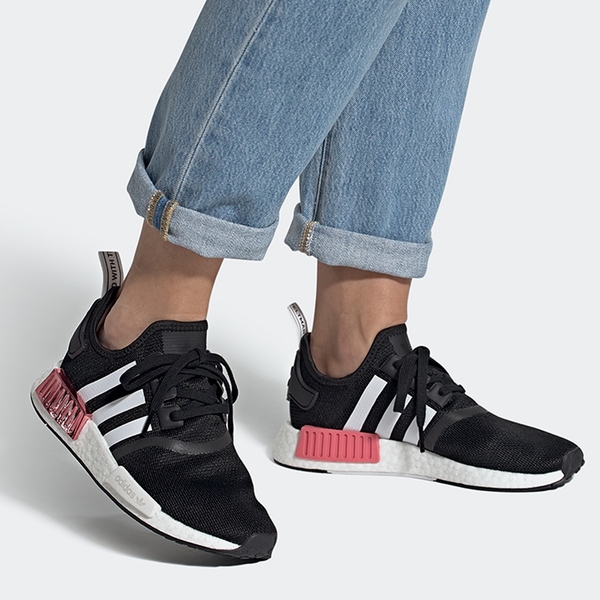 【現貨】ADIDAS NMD_R1 女鞋 慢跑 休閒 BOOST 襪套 黑 玫瑰金【運動世界】FY3771 product thumbnail 3