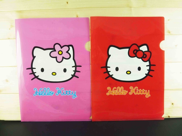 【震撼精品百貨】Hello Kitty 凱蒂貓~2入文件夾~紅粉大頭