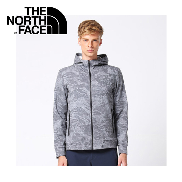 【The North Face 美國 男款 彈性多功能外套《黑迷彩》】365U/防潑水/防風/拇指孔