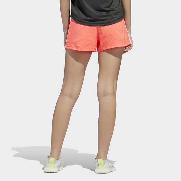 ADIDAS 3-STRIPES WOVEN 女裝 短褲 慢跑 訓練 吸濕 排汗 透氣 三條線 橘紅【運動世界】GC7826 product thumbnail 4