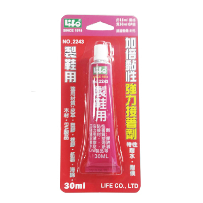 Life 徠福 NO.2243 強力接著劑 30ml 製鞋用 加倍黏性