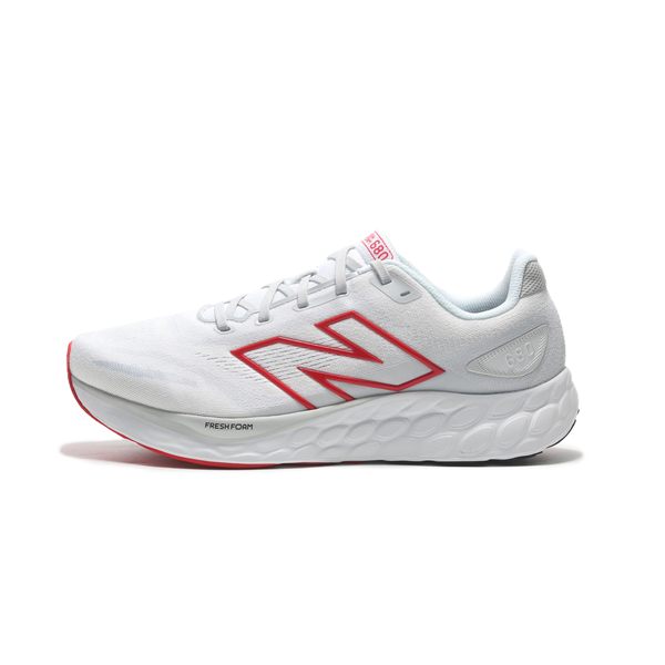 NEW BALANCE 慢跑鞋 FRESH FOAM 全白紅 2E寬楦 運動 男 M680LC8 product thumbnail 4