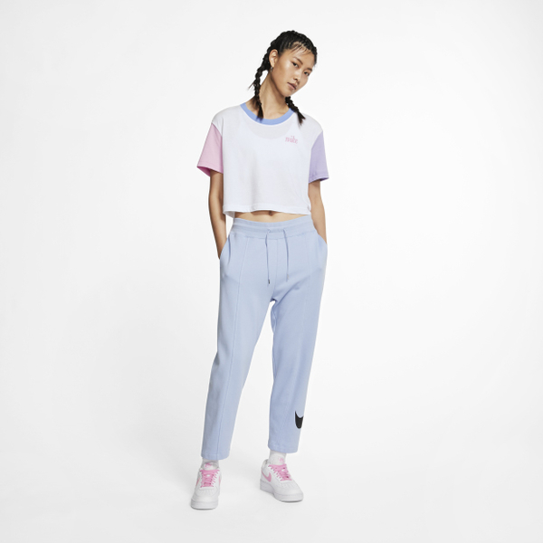 NIKE SPORTSWEAR 女裝 短袖 短版 色塊 純棉 柔軟 白 【運動世界】 BV7156-100 product thumbnail 4