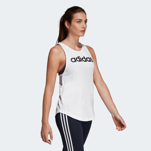 ADIDAS ESSENTIALS LINEAR SLIM TANK 女裝 背心 訓練 健身 棉質 白【運動世界】DP2360 product thumbnail 5