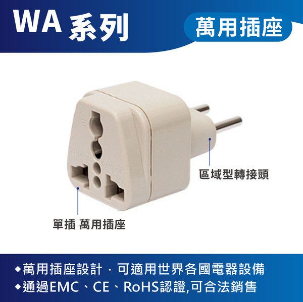 Wonpro 萬寶 旅行萬用轉接頭 區域型 WA-9C/WA-17 product thumbnail 3