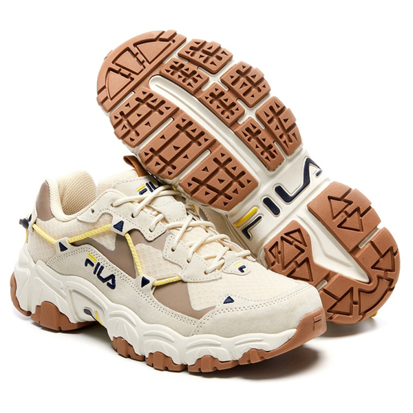 【現貨】FILA FLUID 女鞋 休閒 貓爪鞋 增高 復古 米 奶茶【運動世界】4-C619V-926 product thumbnail 3