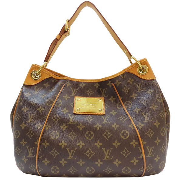 【二手名牌BRAND OFF】LOUIS VUITTON 路易威登 棕色 原花 PVC塗層帆布 Galliera PM 南瓜包 單肩包 M56382