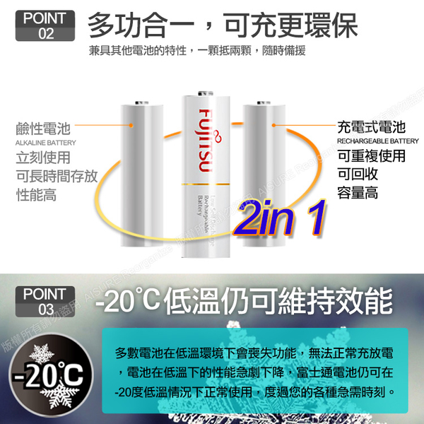 日本富士通Fujitsu 低自放電3號1900mAh充電電池組(3號8入+Dr.b@ttery八槽USB電池充電器+送電池盒*2) product thumbnail 8
