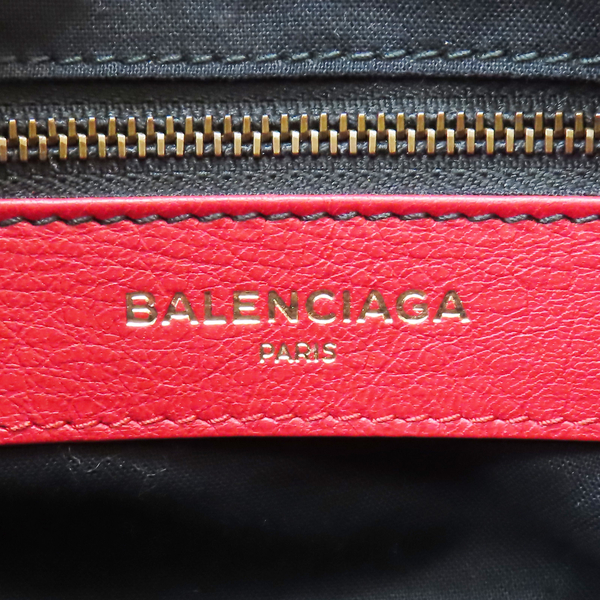 【二手名牌BRAND OFF】BALENCIAGA 巴黎世家 紅色 牛皮 Classic City Striped 肩背包 431621 product thumbnail 6