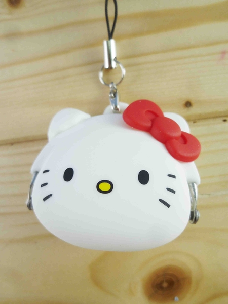 【震撼精品百貨】Hello Kitty 凱蒂貓~KITTY手機吊飾-矽膠零錢包-白色