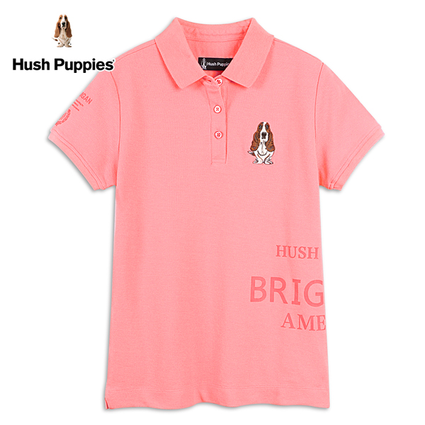 Hush Puppies POLO衫 女裝經典品牌印花刺繡狗POLO衫