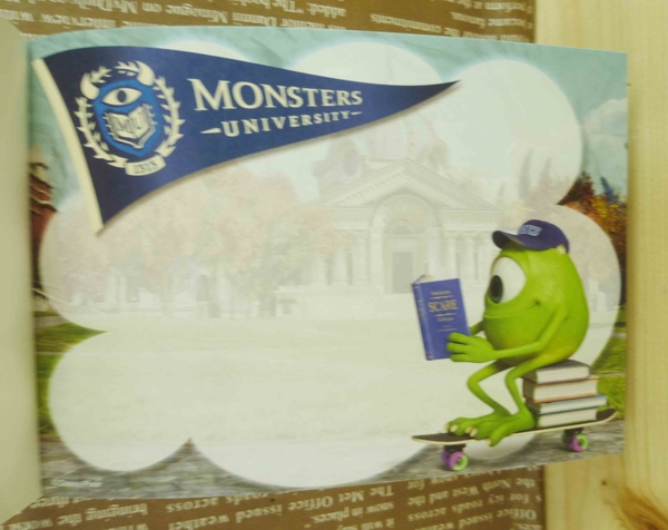 【震撼精品百貨】Monsters University_怪獸大學~便條本-大眼仔圖案-白色 product thumbnail 7