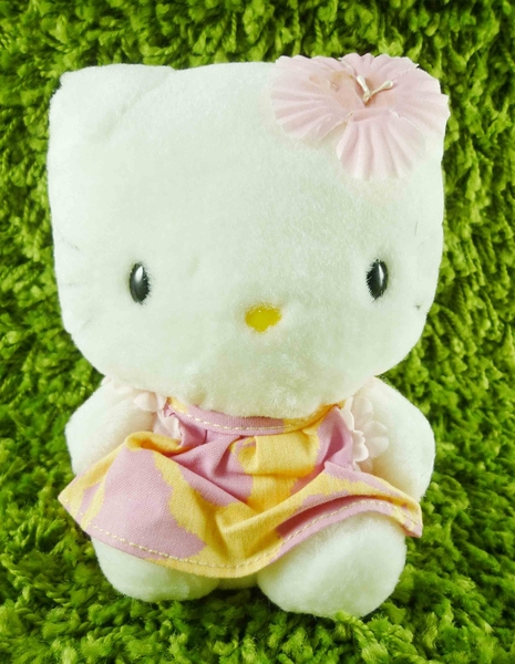 【震撼精品百貨】Hello Kitty 凱蒂貓~KITTY絨毛娃娃-扶桑花造型