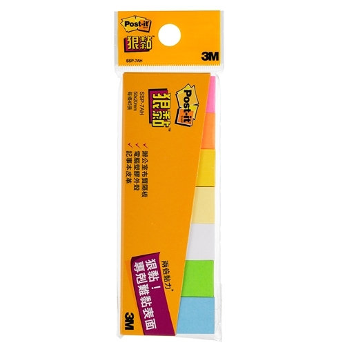 3M 思高牌 Post-it 利貼 SSP-7AH 七色狠黏標籤紙/便條紙/便利貼 50x20mm