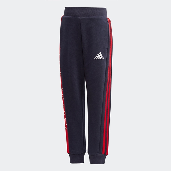 ADIDAS KNIT PANTS 童裝 大童 長褲 慢跑 休閒 口袋 縮口 鬆緊 藍紅【運動世界】GG3530