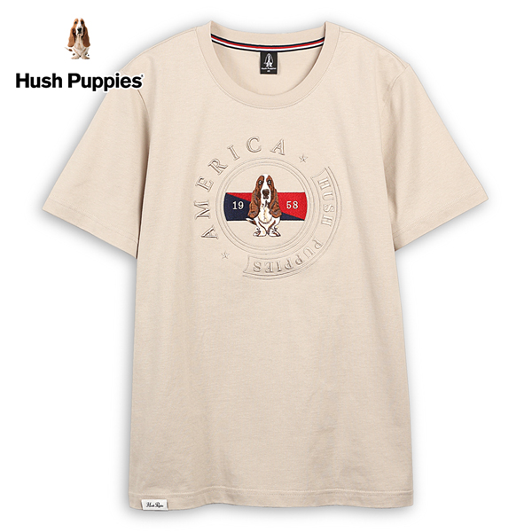 Hush Puppies T恤 男裝經典圖騰繡花刺繡狗T恤 product thumbnail 4