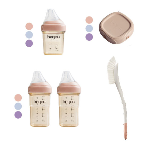新加坡 hegen 嘗鮮試用組合|新生兒適用|小金奶瓶|防脹氣奶瓶|彌月禮