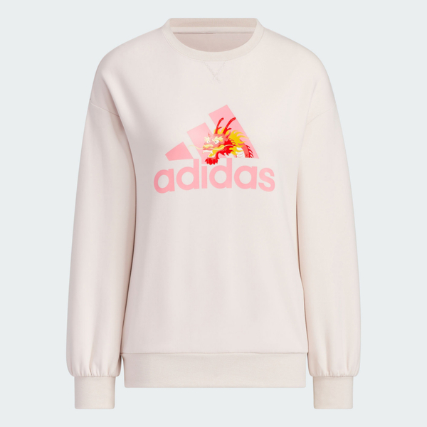 Adidas 女裝 長袖上衣 CNY 新年 龍年 粉【運動世界】JE6095 product thumbnail 2