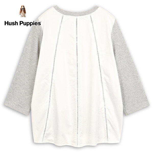 Hush Puppies 上衣 女裝異材質拼接七分袖上衣 product thumbnail 2