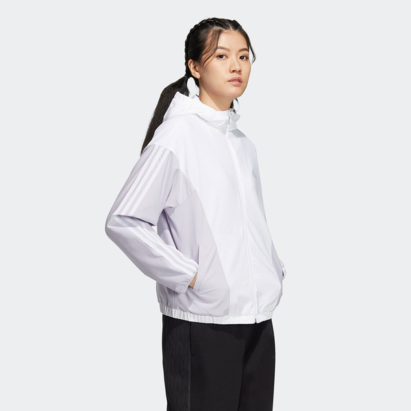 Adidas 女連帽外套 Woven Jacket 休閒 口袋 黑/白/米【運動世界】HY2874/HY2875/HY2881 product thumbnail 6