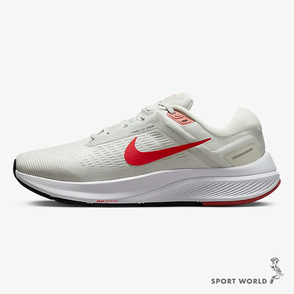 nike air zoom structure 24 男鞋 慢跑 氣墊 回彈 緩震 灰白紅【運動世界】da8535-010