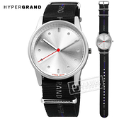 HyperGrand  / NW01EASY / 新加坡品牌 首創印花設計 極簡面板 尼龍手錶 銀x黑 38mm