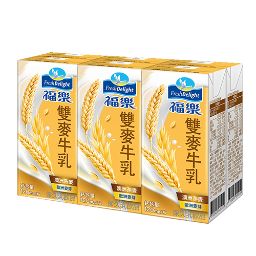 福樂雙麥牛乳200ml x6入【愛買】 product thumbnail 2