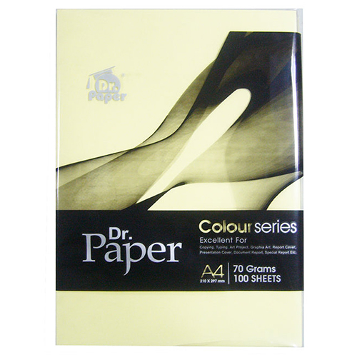 Dr.Paper A4 70gsm 雷射噴墨彩色影印紙 淺黃100入